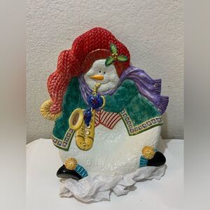 Fitz & Floyd Snowman Jamboree Cookie Plate